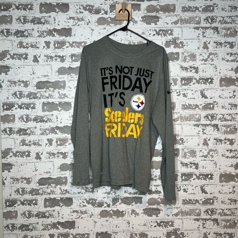 Nike dri fit pitsburgh Steelers long sleeve t shirt
